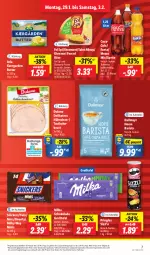 Gazetka promocyjna Lidl - Aktionsprospekt - Gazetka - ważna od 03.02 do 03.02.2024 - strona 9 - produkty: albray, angebot, arla, bounty, butter, cola, coupon, dallmayr, dulano, eis, elle, fanta, fol epi, géramont, Käse, mars, Mezzo Mix, milka, milka schokolade, milky way, preisvorteil, pringles, reis, ring, saint albray, schoko, schokolade, snickers, sprite, teller, Ti, truthahn, twix, ZTE