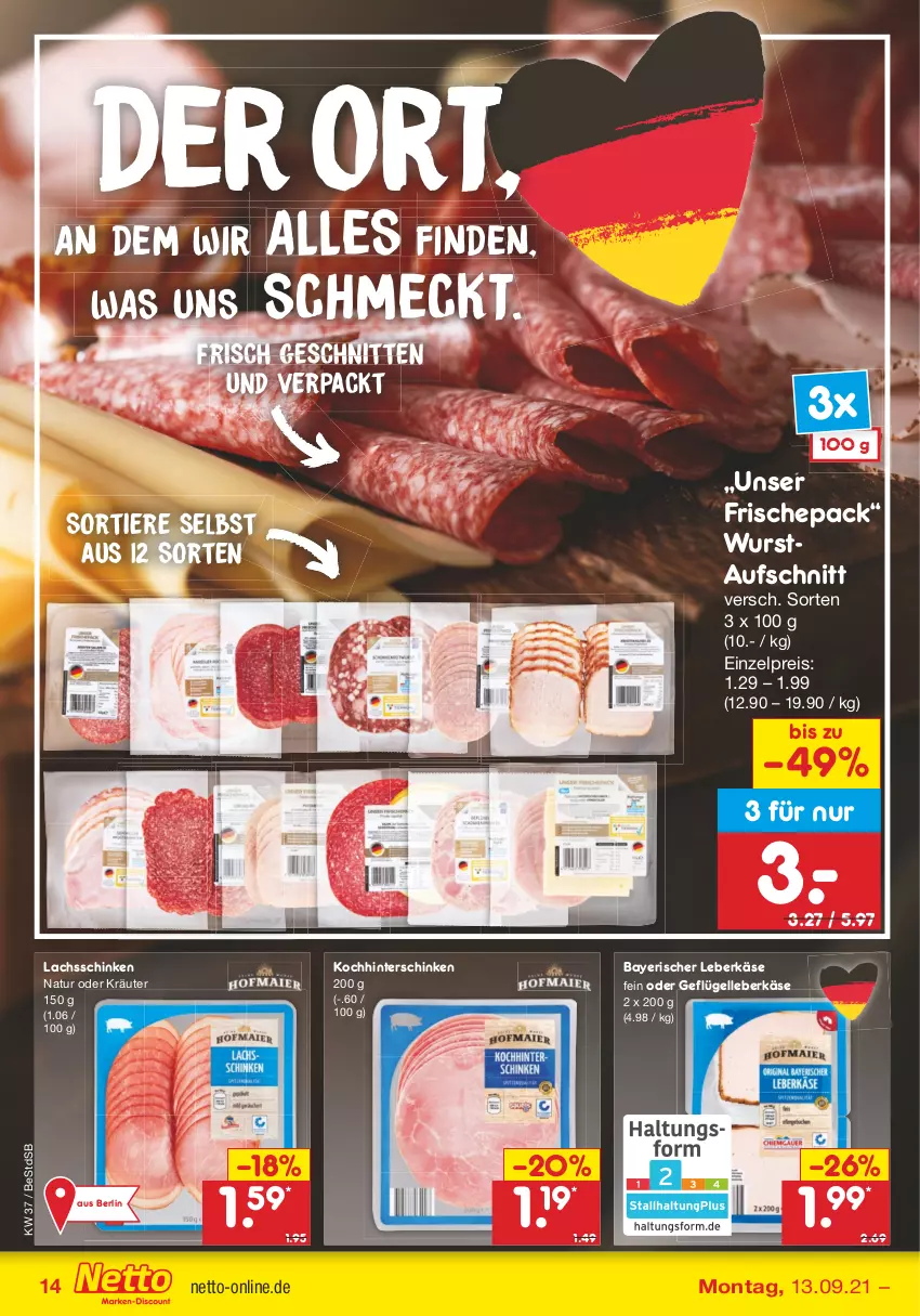 Aktueller Prospekt Netto Marken-Discount - Filial Angebote - von 13.09 bis 18.09.2021 - strona 14