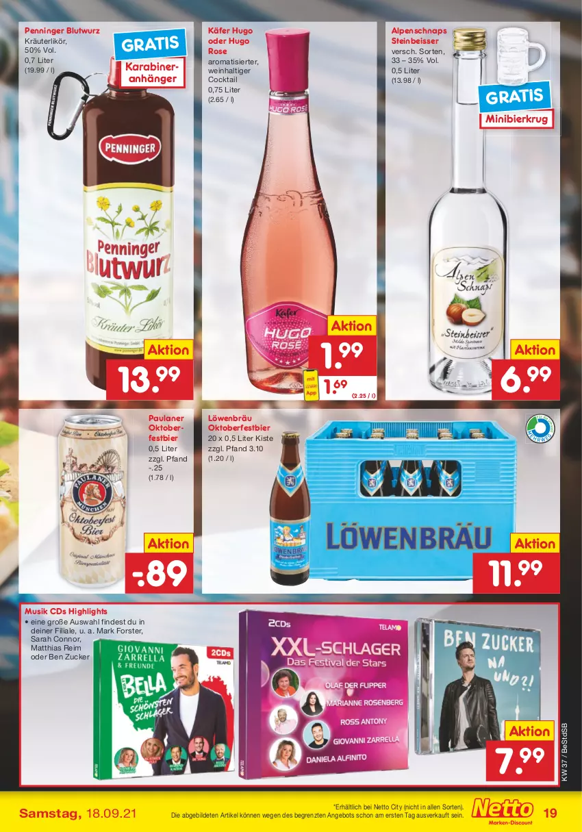 Aktueller Prospekt Netto Marken-Discount - Filial Angebote - von 13.09 bis 18.09.2021 - strona 19