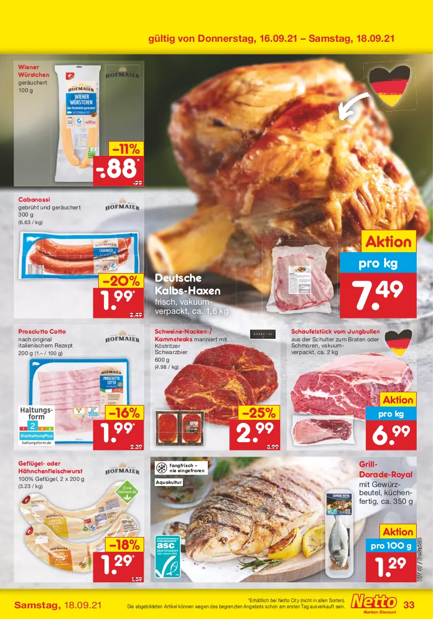 Aktueller Prospekt Netto Marken-Discount - Filial Angebote - von 13.09 bis 18.09.2021 - strona 33