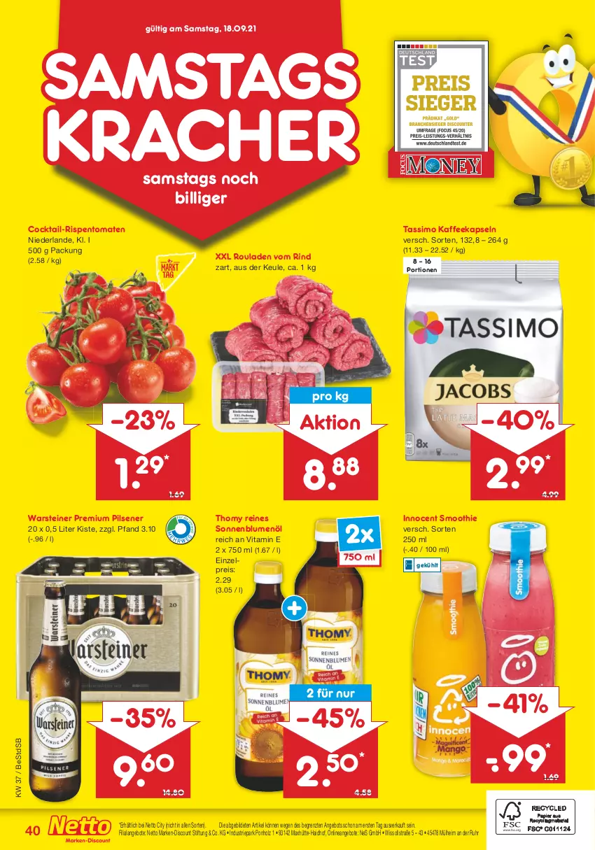 Aktueller Prospekt Netto Marken-Discount - Filial Angebote - von 13.09 bis 18.09.2021 - strona 40