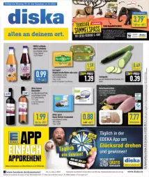 Gazetka promocyjna Diska - Prospekte - Gazetka - ważna od 14.10 do 14.10.2023 - strona 1 - produkty: aktionspreis, alpenmilch, angebot, angebote, Becher, brustfilet, butter, deka, eis, filet, flasche, frucht, gin, gurke, hähnchenbrust, hähnchenbrustfilet, irische butter, kerrygold, milch, nuss, reis, ritter, ritter sport, saft, salat, Salatgurke, schoko, schokolade, Sport, Ti, wein, ZTE