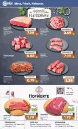 Gazetka promocyjna Combi - Prospekte - Gazetka - ważna od 17.06 do 17.06.2023 - strona 4 - produkty: braten, eis, ente, fleisch, gewürz, grill, gulasch, hirtenkäse, Käse, krustenbraten, lachs, Lachsbraten, Mett, natur, rind, rinder, Rindersteak, rouladen, saft, schinken, schwein, schwein und rind, schweine, Schweinelachs, schweinenacken, steak, steaks, Ti, Tiere, wein, weine, zwiebel