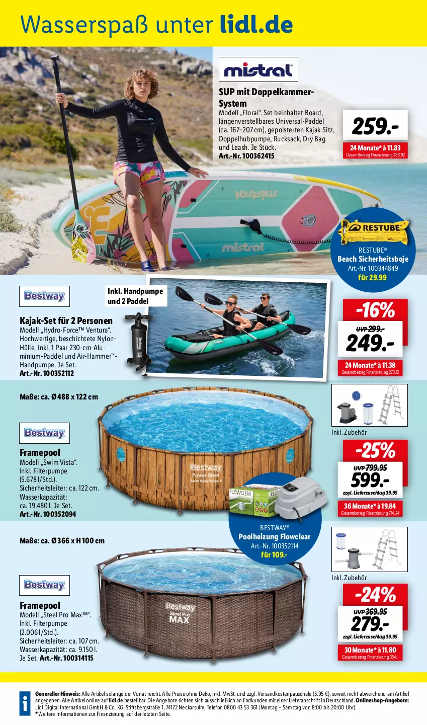 Aktueller Prospekt Lidl - Juli-Highlights im Onlineshop - von 01.07 bis 31.07.2023 - strona 2 - produkty: angebot, angebote, bestway, dell, eis, elle, Kajak, Mode, ndk, pool, reis, rel, rucksack, sac, Schal, Schale, steel pro, stube, tee, telefon, Ti, uhr, wasser, ZTE