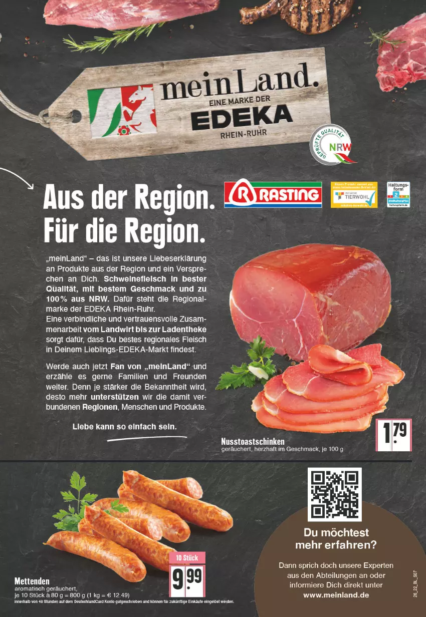 Aktueller Prospekt Edeka - Angebote der Woche - von 27.06 bis 02.07.2022 - strona 7 - produkty: Abtei, deka, eis, erde, fleisch, mac, nuss, schinken, Ti, tisch, toast, Toastschinken, uhr