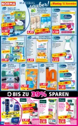 Gazetka promocyjna Norma - Norma - Gazetka - ważna od 25.11 do 25.11.2024 - strona 10 - produkty: aktiv gel, Apple, auer, auto, Bad, balsam, basilikum, beutel, bio, biozidprodukte, Bodentücher, citrus, flasche, Gesundheit, hama, laminat, laminatboden, limette, lufterfrischer, mam, Mett, nero, Panthenol, Rauch, reifen, reiniger, Reinigung, Reinigungsschaum, reinigungstücher, rwe, schaumbad, sprühflasche, Ti, tisch, topf, tuc, tücher, wasser