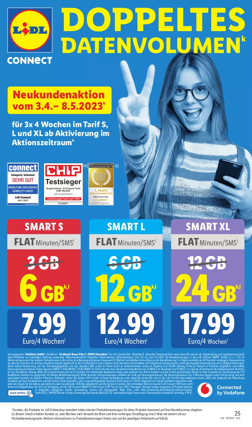 Aktueller Prospekt Lidl - Aktionsprospekt - von 02.05 bis 06.05.2023 - strona 33 - produkty: auto, braun, Brei, buch, eis, elle, erde, gin, inklusivleistungen, LG, Liege, Rauch, reis, rwe, sim, Soda, Ti, tisch, vodafone, weck, ZTE