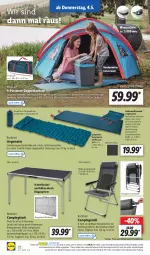 Gazetka promocyjna Lidl - Aktionsprospekt - Gazetka - ważna od 06.05 do 06.05.2023 - strona 30 - produkty: Abba, angebot, aust, Bau, campingstuhl, Campingtisch, dell, eis, elle, ente, kissen, kraft, Liege, Mode, ndk, reis, Ria, Schal, Schale, Sport, stuhl, Tasche, Ti, tisch, wasser, Zelt, ZTE