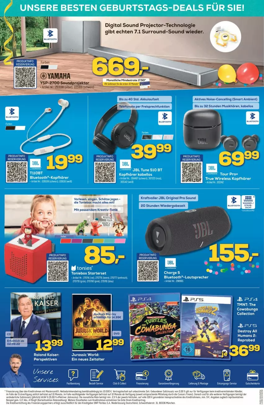 Aktueller Prospekt Euronics - Prospekte - von 31.08 bis 07.09.2022 - strona 4 - produkty: akku, eis, gin, jbl, kraft, LG, mac, monati, reis, Sport, telefon, Ti, Toniebox