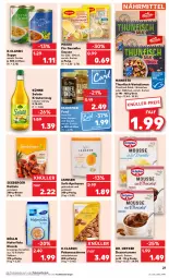 Gazetka promocyjna Kaufland - Prospekt - Gazetka - ważna od 16.08 do 16.08.2023 - strona 29 - produkty: angebot, angebote, aprikose, aprikosen, Berger, beutel, cerealien, creme, Datteln, dessert, Dr. Oetker, eis, essig, fisch, hafer, haferfleks, hawesta, kölln, korn, kräuter, Kühne, maggi, natur, nuss, Ria, salat, sauce, saucen, seeberger, suppe, suppen, thunfisch, Ti