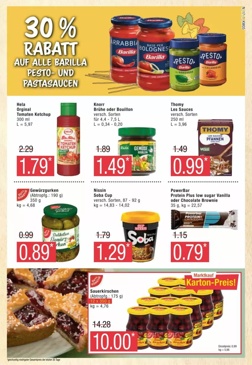 Aktueller Prospekt Edeka - Prospekte - von 27.01 bis 03.02.2024 - strona 17 - produkty: auer, brownie, Brühe, cola, eis, gewürz, Gewürzgurke, gewürzgurken, gin, gurke, gurken, Hela, ketchup, kirsch, kirsche, kirschen, knorr, Nissin, reis, sauce, sauerkirschen, thomy, Ti, tomate, tomaten, tomaten ketchup, ZTE