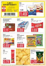 Gazetka promocyjna Edeka - Prospekte - Gazetka - ważna od 03.02 do 03.02.2024 - strona 20 - produkty: chips, chipsfrisch, coupon, frucht, fruchtgummi, Funny Frisch, haribo, kakao, kartoffel, kartoffelchips, knoppers, lachgummi, maoam, merci, nimm2, nuss, Pants, riegel, ritter, ritter sport, schoko, schokolade, sofortrabatt, Sport, storck, tafelschokolade, Ti, ZTE