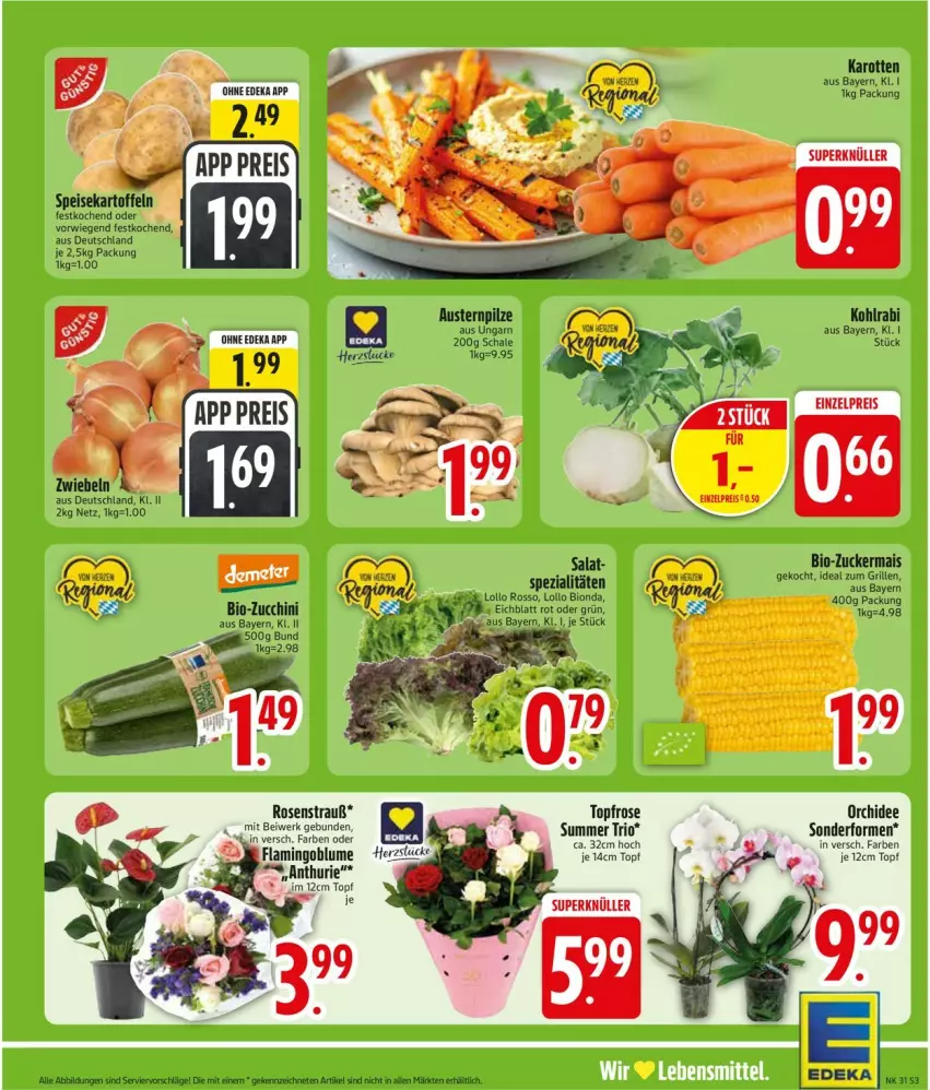 Aktueller Prospekt Edeka - Prospekte - von 27.07 bis 01.08.2026 - strona 5 - produkty: bio, grill, ideal zum grillen, karotten, lebensmittel, mais, Schal, Schale, Spezi, Ti, zucker, zuckermais