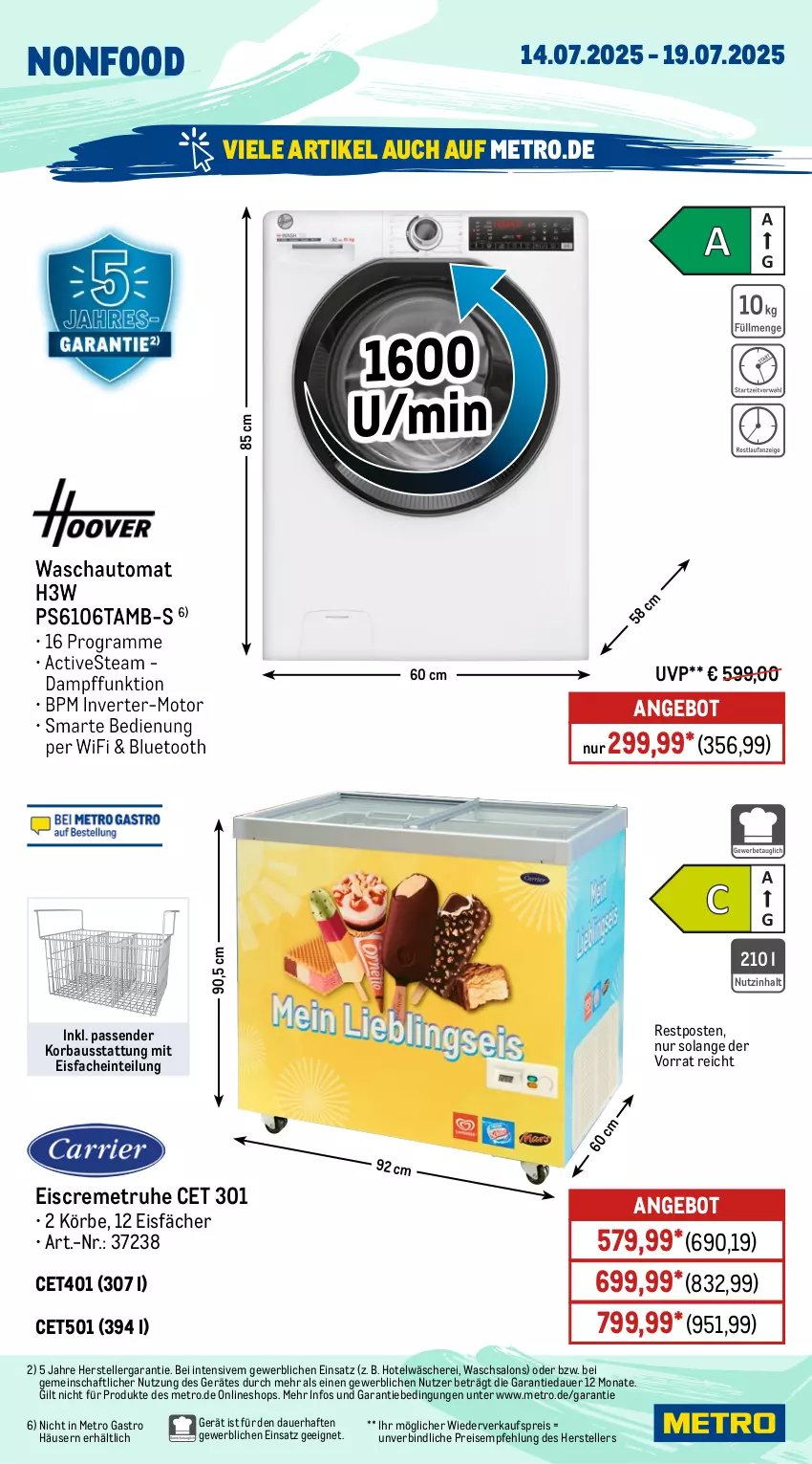 Aktueller Prospekt Metro - Wochen-Angebote Gastro - von 14.07 bis 19.07.2025 - strona 19 - produkty: angebot, auer, Bau, creme, eis, eiscreme, elle, korb, Metro, metro gastro, reis, Schere, teller, Ti