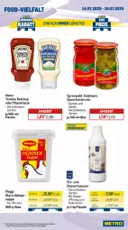 Gazetka promocyjna Metro - Wochen-Angebote Gastro - Gazetka - ważna od 19.07 do 19.07.2025 - strona 13 - produkty: angebot, auer, dessert, desserts, dessertsauce, eis, flasche, gurke, gurken, heinz, hühner, Hühnersuppe, ketchup, Konserven, maggi, mayonnaise, reis, salat, salate, sauce, saucen, spreewald-feldmann, suppe, Ti, tomato ketchup, Yo