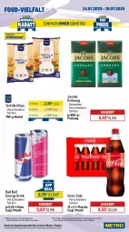 Gazetka promocyjna Metro - Wochen-Angebote Gastro - Gazetka - ważna od 19.07 do 19.07.2025 - strona 14 - produkty: angebot, beutel, chips, coca-cola, cola, coupon, drink, eis, energy drink, flasche, getränk, getränke, jacobs, jacobs krönung, Palette, red bull, reis, Ti, tortilla, Tortilla Chips