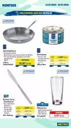 Gazetka promocyjna Metro - Wochen-Angebote Gastro - Gazetka - ważna od 19.07 do 19.07.2025 - strona 20 - produkty: angebot, auer, backofen, Becher, besteck, Brennpaste, edelstahl, eis, herdarten, messer, Metro, Ofen, pfanne, reis, Ti, tiefpreis