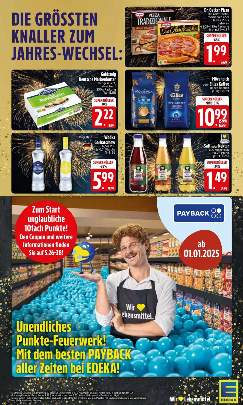 Aktueller Prospekt Edeka - Prospekte - von 29.12.2025 bis 05.01.2026 - strona 2 - produkty: bohne, bohnen, Dr. Oetker, elle, kaffee, Nektar, pizza, Streichzart, Ti, tradizionale