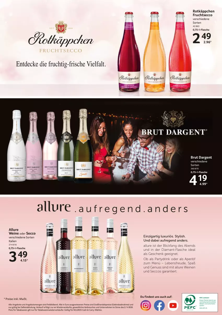 Aktueller Prospekt Selgros - Wein - von 05.05 bis 01.06.2022 - strona 20 - produkty: angebot, angebote, aperitif, brut, brut dargent, chardonnay, decke, drink, ecco, eis, flasche, frucht, fruchtsecco, LG, nuss, Rauch, reis, rotkäppchen, Ti, wein, weine