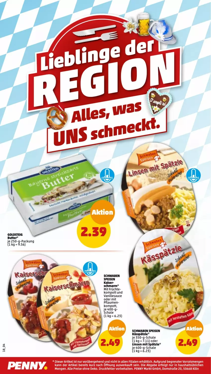 Aktueller Prospekt Penny - Prospekte - von 17.10 bis 22.10.2022 - strona 18 - produkty: butter, eis, früchte, goldsteig, je 250-g-packung, Kaiser, LG, linsen, pflaume, pflaumen, reis, sauce, Schal, Schale, Ti, vanille, Vanillesauce, ZTE