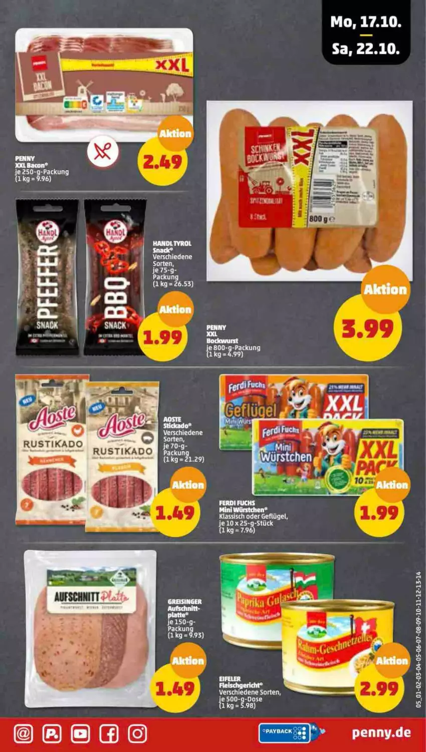 Aktueller Prospekt Penny - Prospekte - von 17.10 bis 22.10.2022 - strona 5 - produkty: elle, Geflügel, rum, snack, Ti