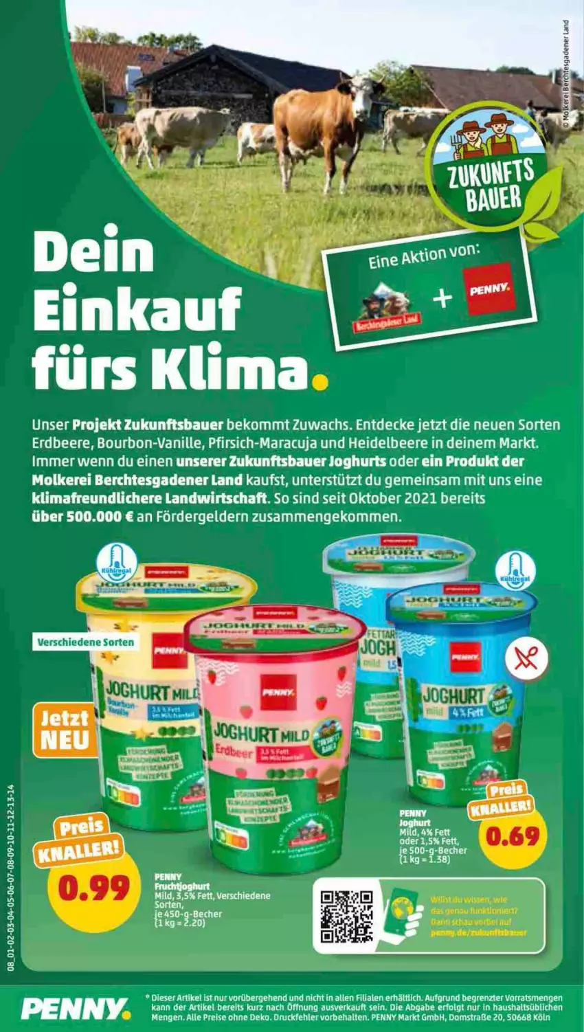 Aktueller Prospekt Penny - Prospekte - von 17.10 bis 22.10.2022 - strona 8 - produkty: auer, Bau, Bauer, beere, beko, bourbon, decke, eis, elle, erdbeere, frucht, fruchtjoghurt, heidelbeere, joghur, joghurt, maracuja, pfirsich, reis, tee, Ti, vanille, ZTE