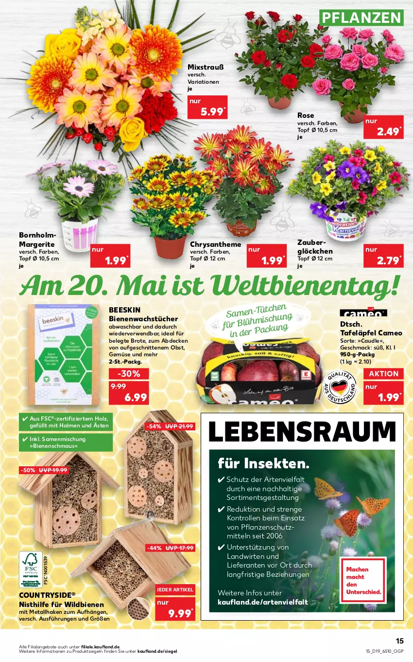 Aktueller Prospekt Kaufland - von 12.05 bis 18.05.2022 - strona 15 - produkty: angebot, angebote, brot, decke, Holz, mac, Maus, obst, pflanze, pflanzen, Ria, rwe, sac, schnitten, sekt, tafeläpfel, Ti, topf, topf ø 12 cm, tücher, Wild