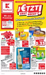 Gazetka promocyjna Kaufland - Gazetka - ważna od 18.05 do 18.05.2022 - strona 1 - produkty: akku, angebot, angebote, ariel, Becher, beere, beeren, beutel, bürste, Cap, colorwaschmittel, discount, eis, frucht, grundig, handstaubsauger, himbeer, himbeere, himbeeren, joghur, joghurt, joghurt mit der ecke, langnese, langnese eis, LED-Leuchte, Leuchte, leuchten, maybach, milch, möbel, Müller, Pods, qualitätswein, qualitätsweine, Rauch, reis, riesling, rum, rwe, staubsauger, Stielstaubsauger, Ti, waschmittel, wein, weine, Weißwein