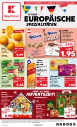 Gazetka promocyjna Kaufland - Gazetka - ważna od 09.11 do 09.11.2022 - strona 1 - produkty: Adventskalender, angebot, angebote, beutel, blended scotch, blended scotch whisky, creme, ente, funny-frisch, getränk, getränke, gin, johnnie walker, Kinder, Kinder Maxi, knorr, knorr fix, Manner, Mixa, Mixgetränk, nuss, orange, orangen, pom-bär, schnitten, schoko, scotch, scotch whisky, snack, snacks, Spezi, tee, teekanne, Ti, ültje, waffeln, whisky, ZTE