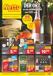 Gazetka promocyjna Netto Marken-Discount - Filial Angebote - Gazetka - ważna od 24.12 do 24.12.2021 - strona 1 - produkty: angebot, Berger, brut, champagne, champagner, eis, jacobs, jacobs krönung, kaffee, Käse, lachs, latte, lindor, lindt, milch, ndk, pils, pilsner, radeberger, radeberger pilsner, reis, sac, Ti, uhr, usb, versandkostenfrei, weihnachten, ZTE