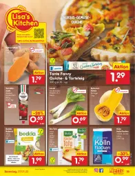 Gazetka promocyjna Netto Marken-Discount - Filial-Angebote - Gazetka - ważna od 07.01 do 07.01.2023 - strona 19 - produkty: angebot, asti, bestpreis, bio, butter, eis, hafer, haferflocken, kartoffel, kartoffeln, kölln, Kürbis, LG, mac, natur, ohne palmöl, Quiche, reis, rezept, rezepte, soja, Süßkartoffeln, tante fanny, Ti, Tofu, tomate, tomaten, tomatenmark, ZTE
