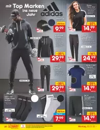 Gazetka promocyjna Netto Marken-Discount - Filial-Angebote - Gazetka - ważna od 07.01 do 07.01.2023 - strona 30 - produkty: Adidas, asti, bier, Biere, Cap, damen t-shirt, eis, elle, hose, ndk, quad, reis, Ria, shirt, shorts, sneaker, sneakersocken, socken, Sport, Sweathose, T-Shirt, Tasche, taschen, Ti, tisch, Trainingshose