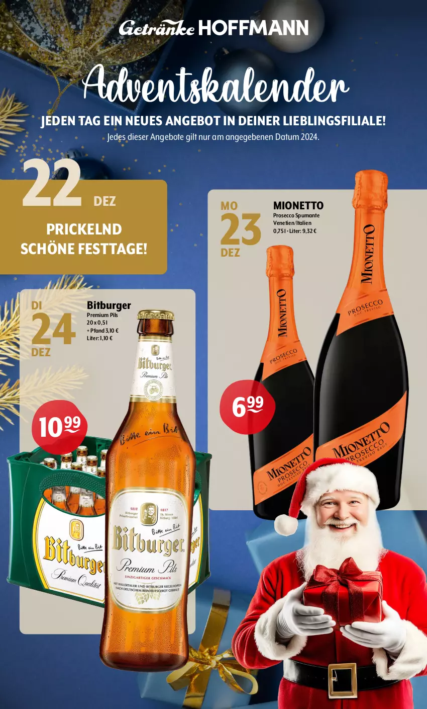 Aktueller Prospekt Getraenke Hoffmann - Prospekte - von 23.12 bis 31.12.2024 - strona 9 - produkty: angebot, angebote, bitburger, burger, ecco, mionetto, pils, premium pils, prosecco, puma, spumante, Ti