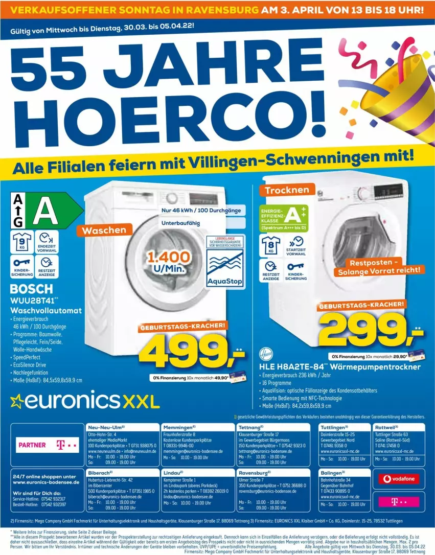 Aktueller Prospekt Euronics - Prospekte - von 30.03 bis 06.04.2022 - strona 16 - produkty: angebot, auto, bett, burger, daim, eis, Elektro, euronics xxl, Haushaltsgeräte, ilag, Kinder, kracher, LG, pril, reis, spee, Ti, Trockner, uhr, vodafone, wärmepumpentrockner, waschvollautomat