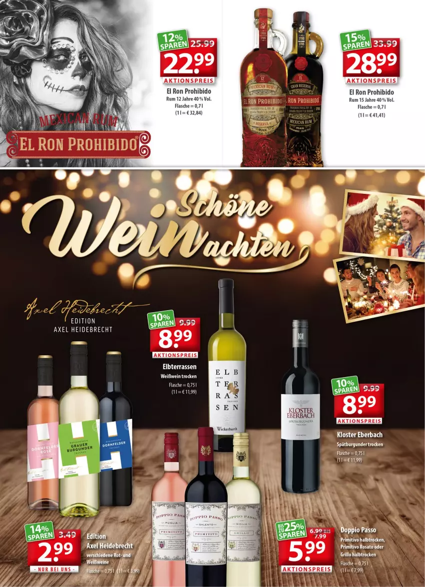 Aktueller Prospekt Getraenkeland - von 13.12 bis 24.12.2021 - strona 7 - produkty: aktionspreis, burgunder, eis, flasche, grill, grillo, Kloster Eberbach, primitivo, reis, rosato, rum, spätburgunder, Ti, wein, weine, Weißwein