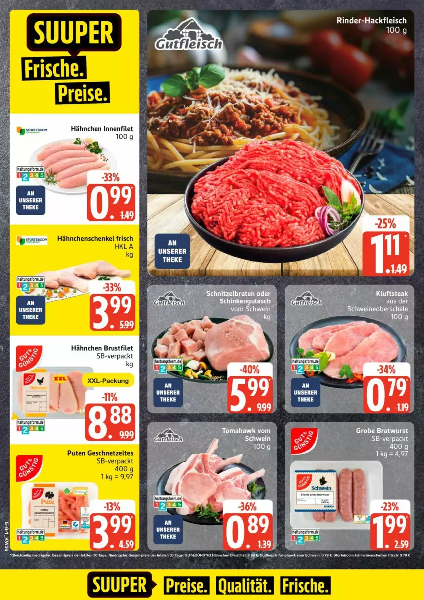 Aktueller Prospekt Edeka - Prospekte - von 31.08 bis 05.09.2026 - strona 10 - produkty: brustfilet, eis, filet, fleisch, hackfleisch, rind, rinder, rinder-hackfleisch