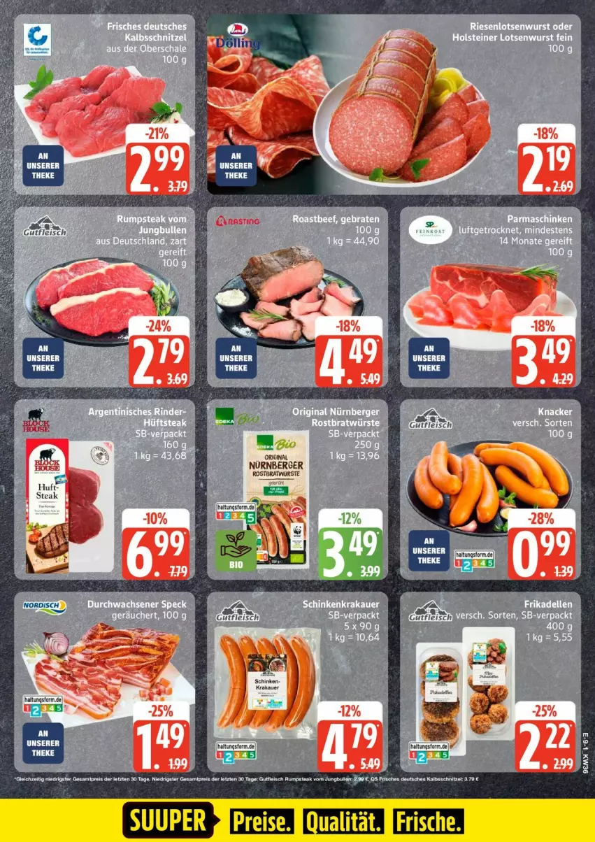 Aktueller Prospekt Edeka - Prospekte - von 31.08 bis 05.09.2026 - strona 11 - produkty: auer, Berger, eis, fleisch, gin, jungbullen, knacker, krakauer, LG, nürnberger, reis, rum, rumpsteak, schinken, schinkenkrakauer, Speck, steak, tee, Ti, wurst, ZTE