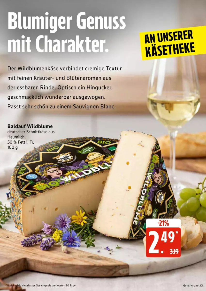 Aktueller Prospekt Edeka - Prospekte - von 31.08 bis 05.09.2026 - strona 13 - produkty: blume, blumen, Blüte, deutscher schnittkäse, eis, Heu, heumilch, Käse, käsetheke, kräuter, mac, milch, reis, rind, sauvignon, sauvignon blanc, schnittkäse, Ti, tisch, Wild, Wildblumenkäse, ZTE