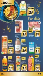 Gazetka promocyjna Netto - Woche 52 - Gazetka - ważna od 31.12 do 31.12.2022 - strona 26 - produkty: aqua, Ayran, bacon, Bau, beere, beeren, bio, burger, direktsaft, eis, elle, fleisch, Fleischerei, frucht, fruchtfleisch, gsw, karotten, mandarine, milch, mit frucht, natur, orange, orangen, orangensaft, reifen, saft, Schere, schoko, schwein, schweine, Schweinebauch, Ti, tomate, tomaten, Tomatensaft, wein, weine