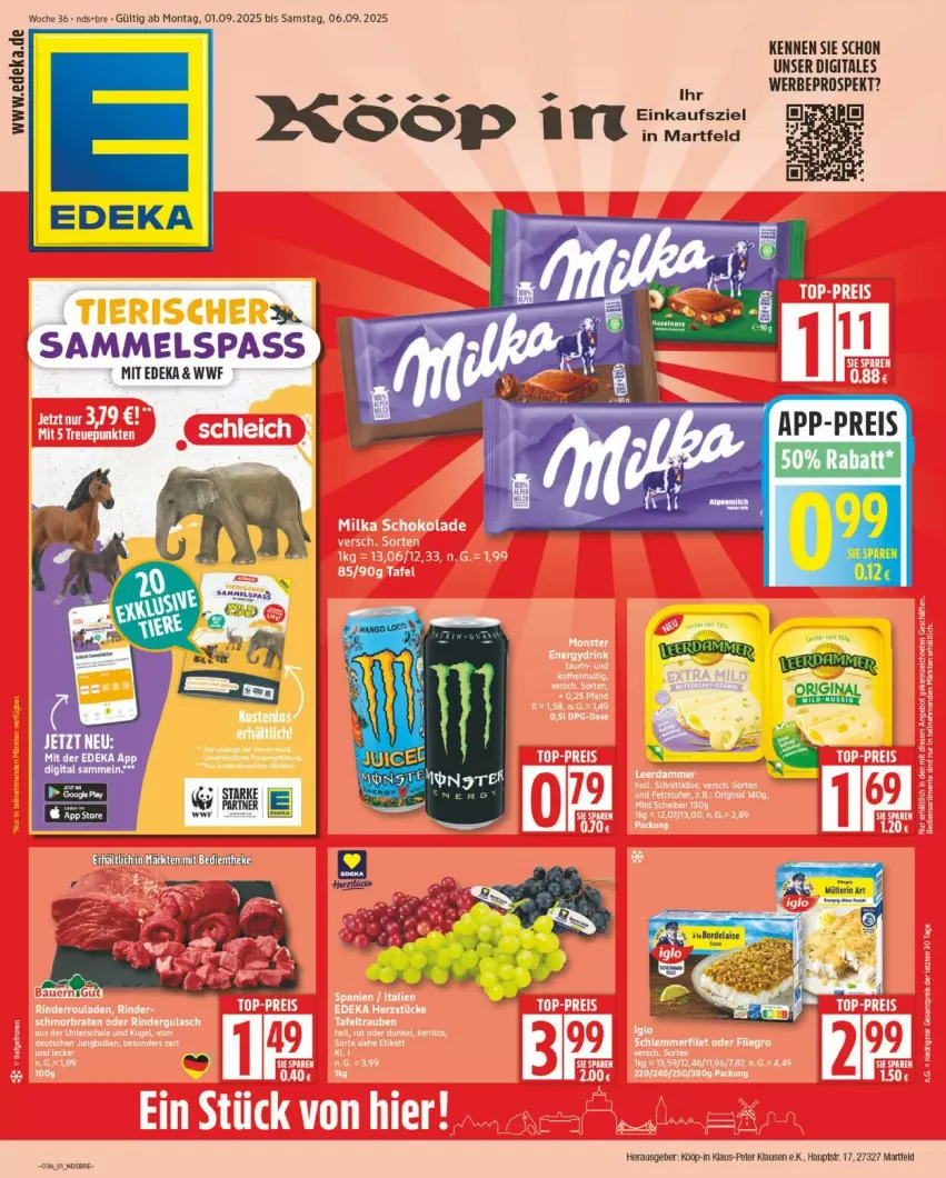 Aktueller Prospekt Edeka - Prospekte - von 01.09 bis 06.09.2025 - strona 1 - produkty: deka, eis, reis, Ti
