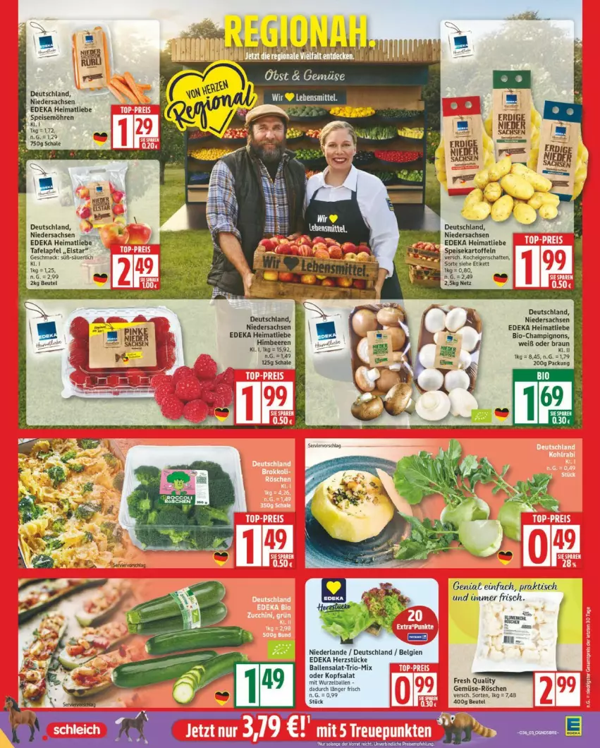 Aktueller Prospekt Edeka - Prospekte - von 01.09 bis 06.09.2025 - strona 3 - produkty: ball, beutel, bio, braun, champignon, champignons, deka, eis, kopfsalat, LG, mac, reis, sac, salat, Ti, tisch