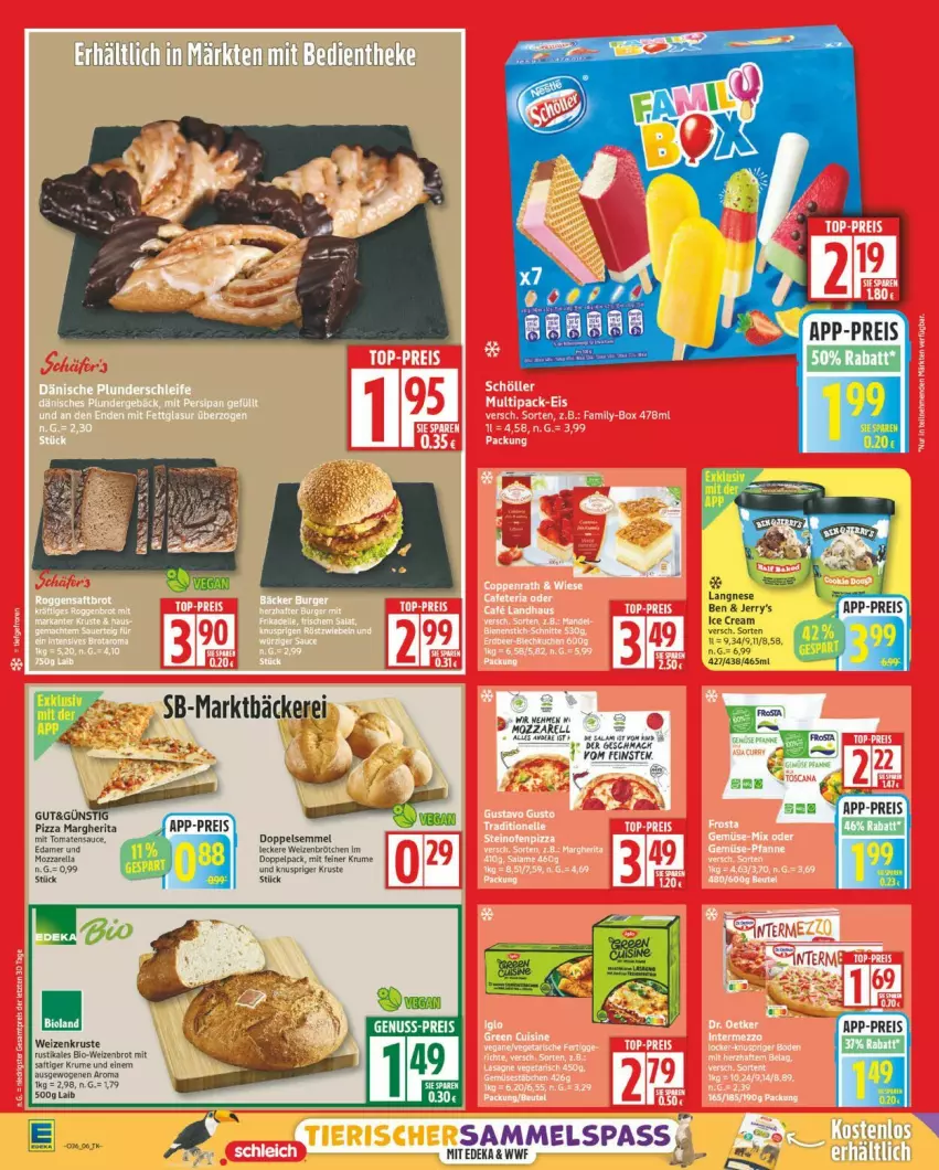 Aktueller Prospekt Edeka - Prospekte - von 01.09 bis 06.09.2025 - strona 6 - produkty: bio, brot, brötchen, deka, langnese, mac, margherita, mozzarella, pizza, rel, rum, sauce, Semmel, Ti, tomate, tomaten, tomatensauce, Weizenbrot, weizenbrötchen