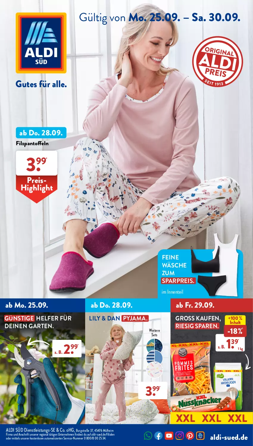 Aktueller Prospekt AldiSud - IN ZWEI WOCHEN - von 25.09 bis 30.09.2023 - strona 1 - produkty: aldi, auto, eis, ente, Garten, Pantoffeln, Pyjama, reis, Ti