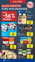 Gazetka promocyjna AldiSud - IN ZWEI WOCHEN - Gazetka - ważna od 30.09 do 30.09.2023 - strona 19 - produkty: activia, aprikose, banane, Becher, beere, bonne maman, cerealien, danone, ehrmann, eis, erbsen, erdbeere, flasche, frischkäse, frischkäsezubereitung, frucht, früchte, früchten, fruchtzwerge, joghur, joghurt, karotten, Käse, kirsch, kirsche, konfitüre, LG, mam, milch, milchreis, Müller, müllermilch, reis, shake, Ti