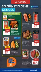 Gazetka promocyjna AldiSud - IN ZWEI WOCHEN - Gazetka - ważna od 30.09 do 30.09.2023 - strona 22 - produkty: backfisch, Bau, bauchscheiben, brustfilet, eis, ente, filet, fisch, fische, Fischer, fleisch, gewürz, grill, Grillbauch, gsw, hähnchenbrust, hähnchenbrustfilet, Mantel, mit paprika, nuss, paprika, reis, rind, Schere, schwein, Speck, steak, Ti, wein