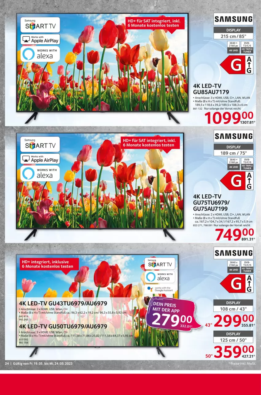 Aktueller Prospekt Selgros - Nonfood - von 19.05 bis 24.05.2023 - strona 24 - produkty: alexa, Apple, dvb, HDMI, Samsung, tuner, uhd, usb