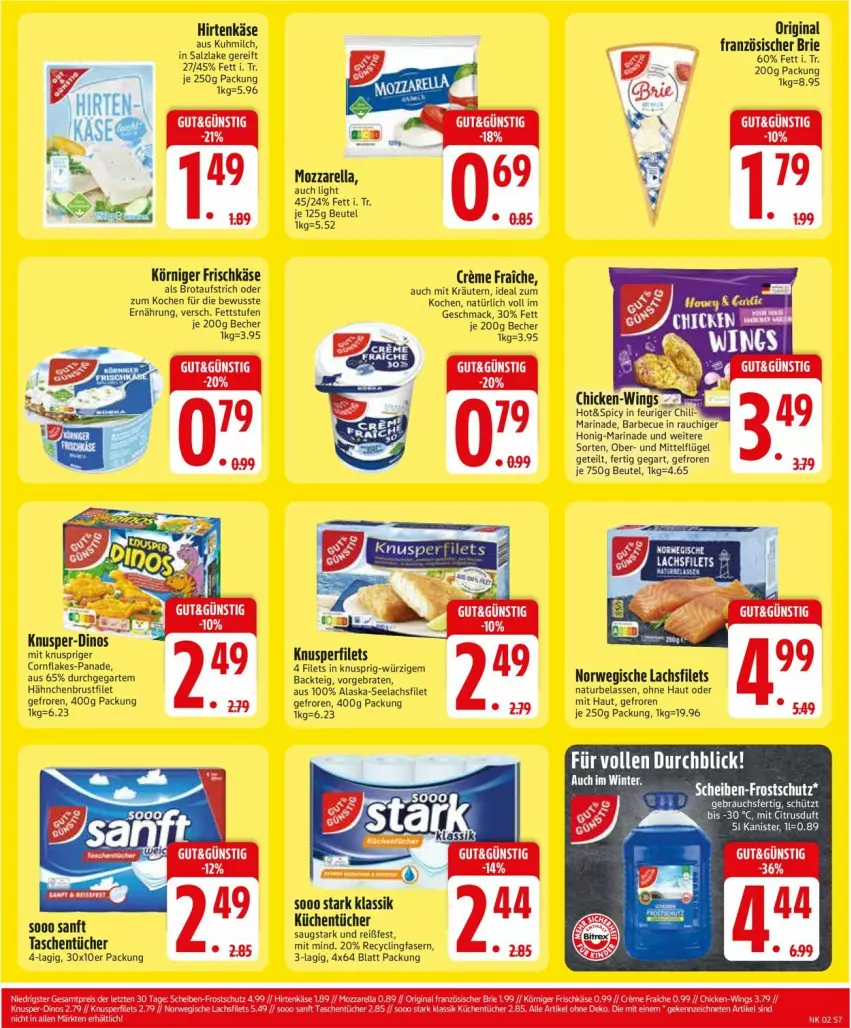 Aktueller Prospekt Edeka - Prospekte - von 06.01 bis 11.01.2025 - strona 9 - produkty: aufstrich, Becher, beutel, brie, brot, brotaufstrich, brustfilet, Clin, filet, filets, flakes, frischkäse, gin, hähnchenbrust, hähnchenbrustfilet, hirtenkäse, honig, Käse, Körniger Frischkäse, kräuter, kräutern, küche, Küchen, küchentücher, lachs, lachsfilet, lachsfilets, mac, marinade, milch, mozzarella, natur, rel, rwe, salz, Tasche, taschen, taschentücher, Ti, tücher