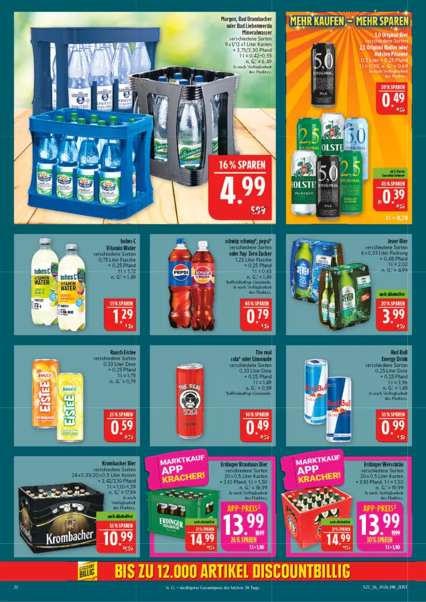 Aktueller Prospekt Marktkauf - Prospekt - von 30.08 bis 05.09.2026 - strona 22 - produkty: Alwa, Bad, Bad Liebenwerda, eis, gin, mineralwasser, reis, wasser, ZTE