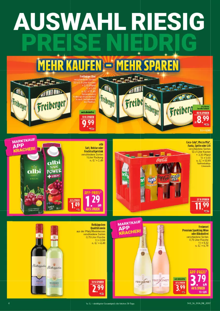 Aktueller Prospekt Marktkauf - Prospekt - von 30.08 bis 05.09.2026 - strona 4 - produkty: Berger, Freiberger, freixenet, tee