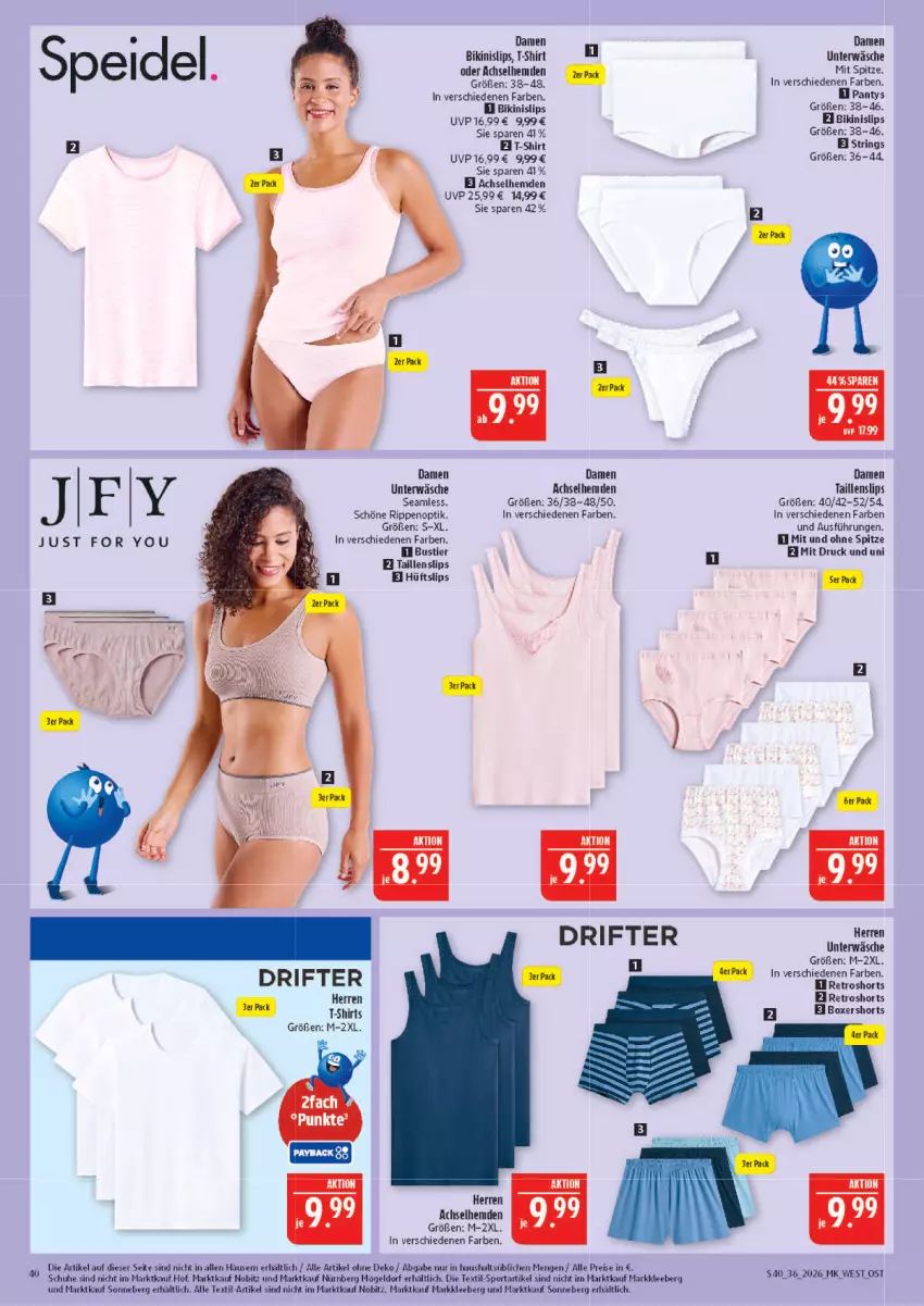 Aktueller Prospekt Marktkauf - Prospekt - von 30.08 bis 05.09.2026 - strona 40 - produkty: achselhemd, bikini, eis, hemd, hemden, panty, reis, retroshorts, ring, Rippen, schuhe, shirt, shirts, shorts, slip, slips, Sport, Stier, String, T-Shirt, Taillenslip, Ti, Unterwäsche, Yo